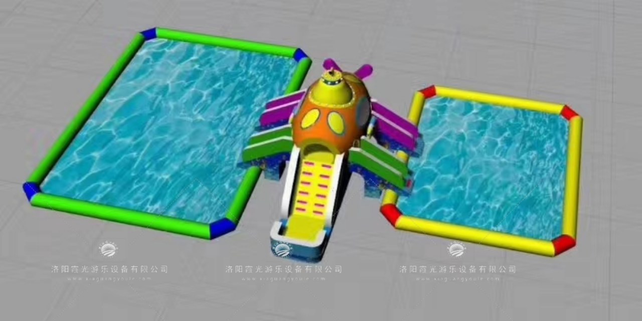 双塔深海潜艇儿童乐园充气游泳池